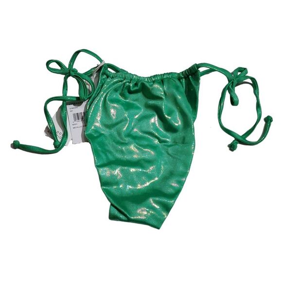 Green Tie-Side Bikini Bottom - Picture 3 of 8